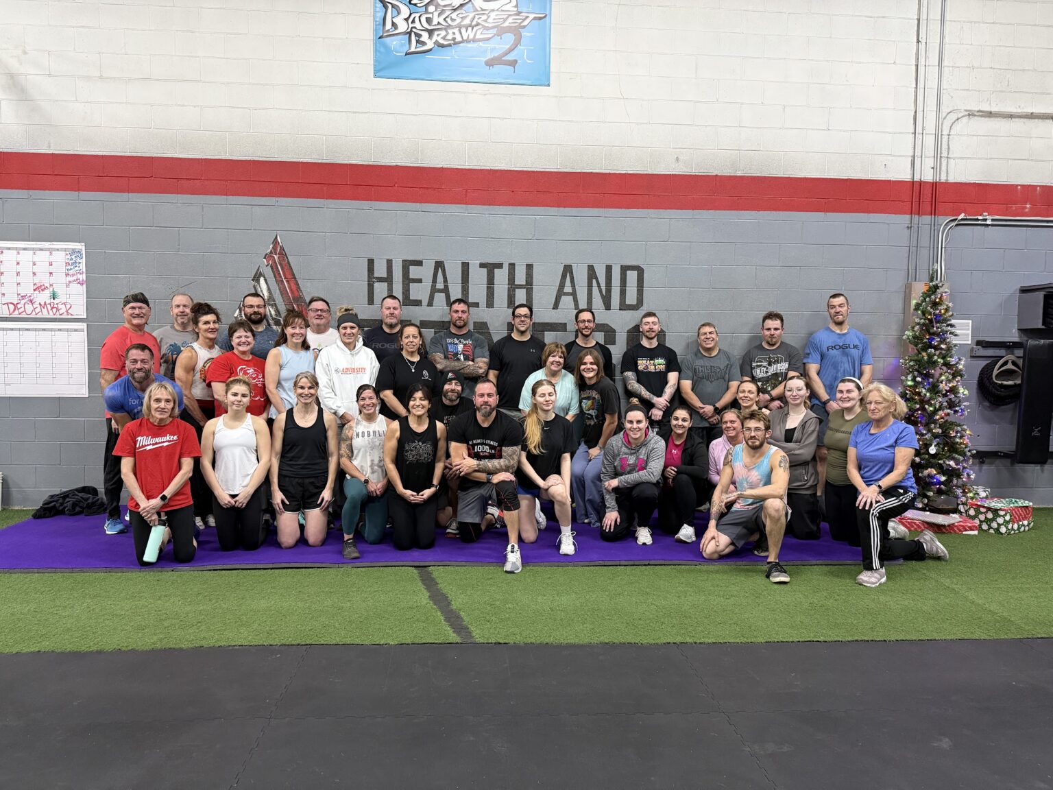 Group photo of last year's Row-A-Thon participants at A1 Health and Fitness