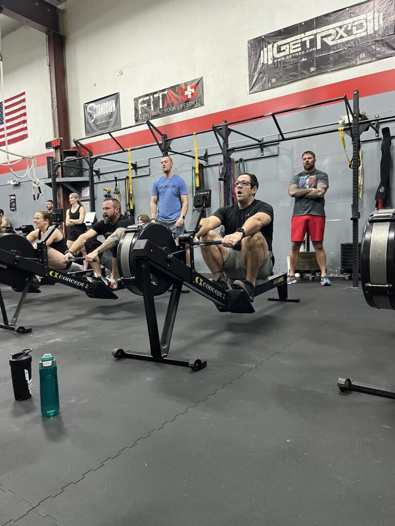 Rowers mid-workout during last year's Row-A-Thon