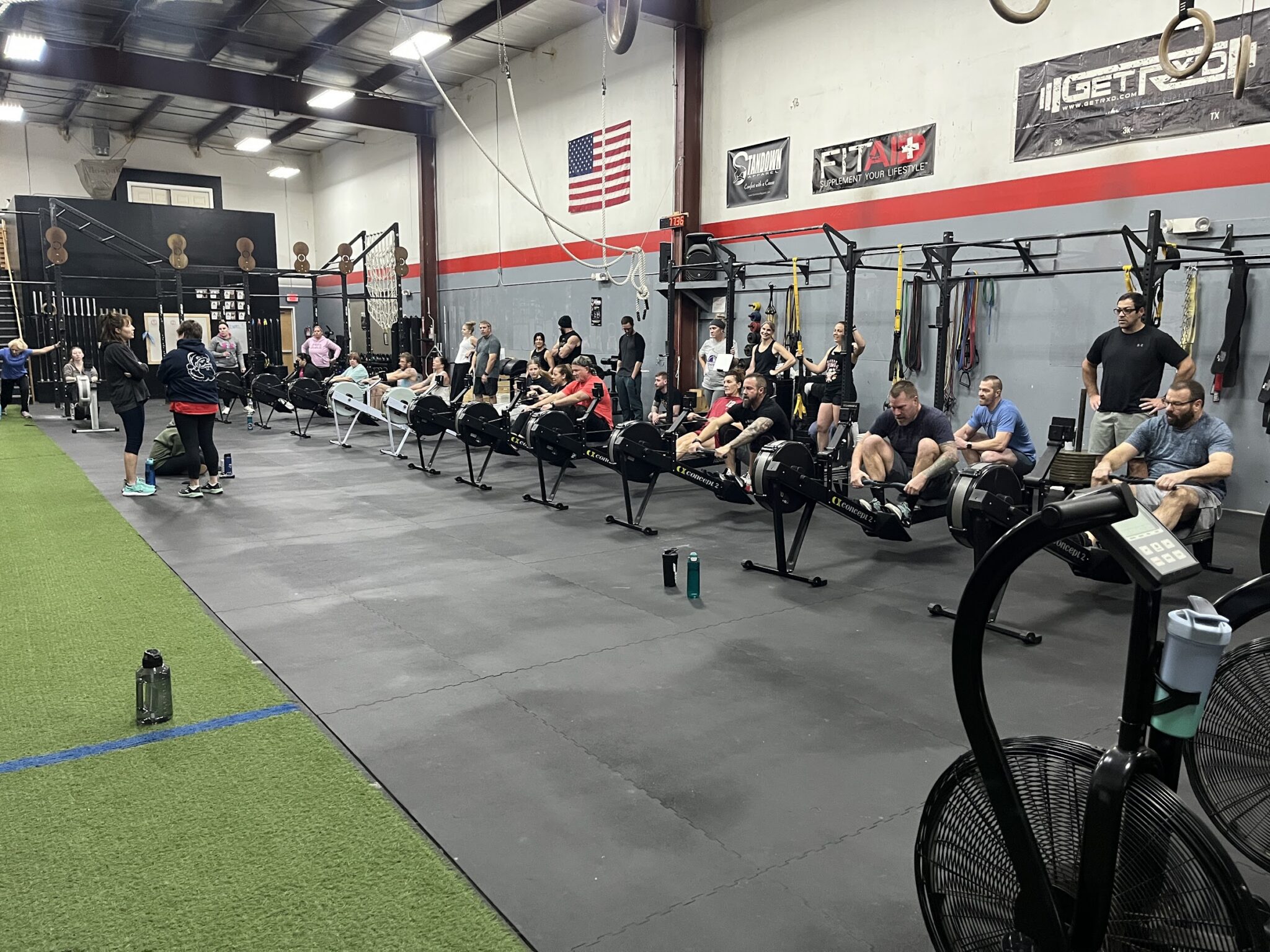 Teams rowing side by side at last year's A1 Health and Fitness Row-A-Thon